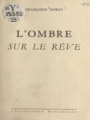 cover image of L'ombre sur le rêve